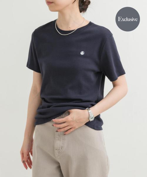 『別注』PETIT BATEAU×DOORS　embroideryt-shirts