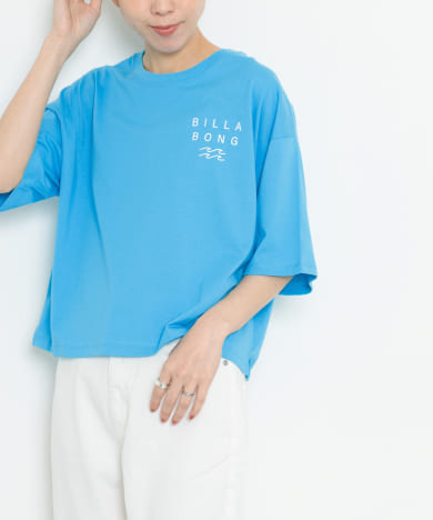 BILLABONG　クリーンロゴワイドクロップドTシャツ