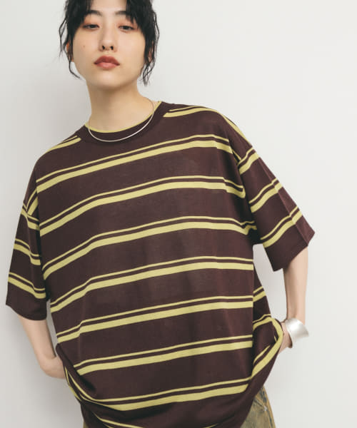 ルーズボーダーニットTEE