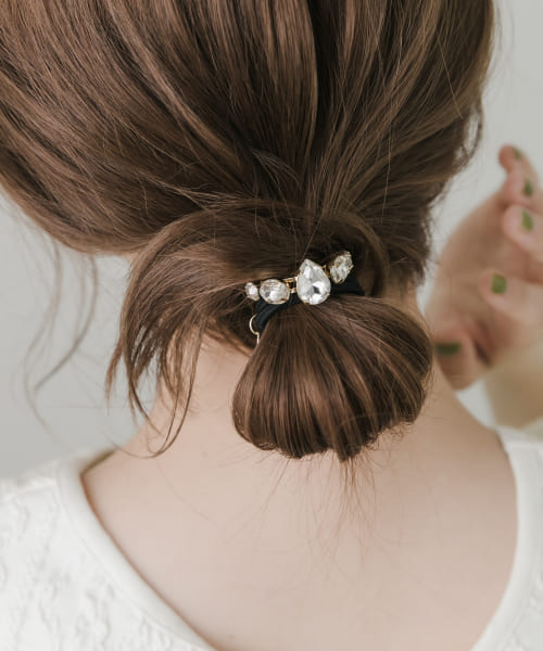 ビジューヘアポニー