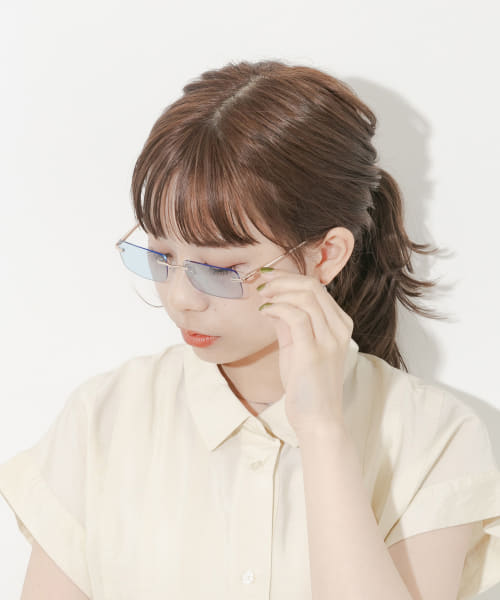 リムレスカラーサングラス