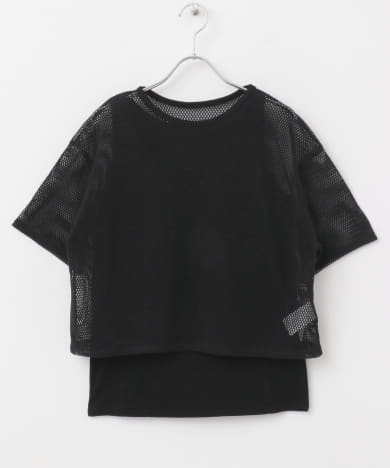 レイヤードメッシュカットソー