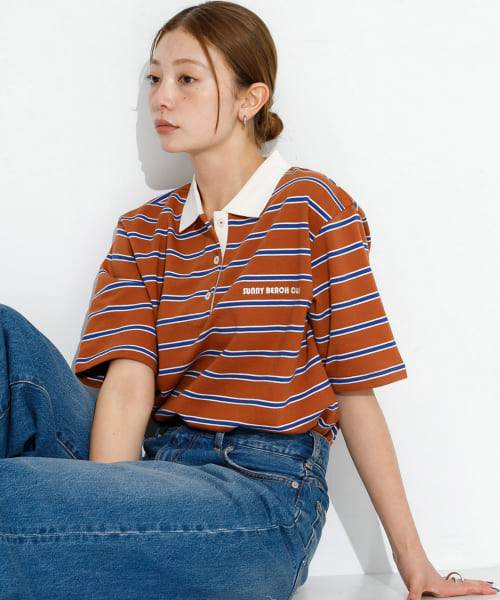 メッセージボーダーポロシャツ