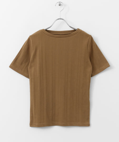 ランダムテレコボートネックTシャツ(半袖)∴