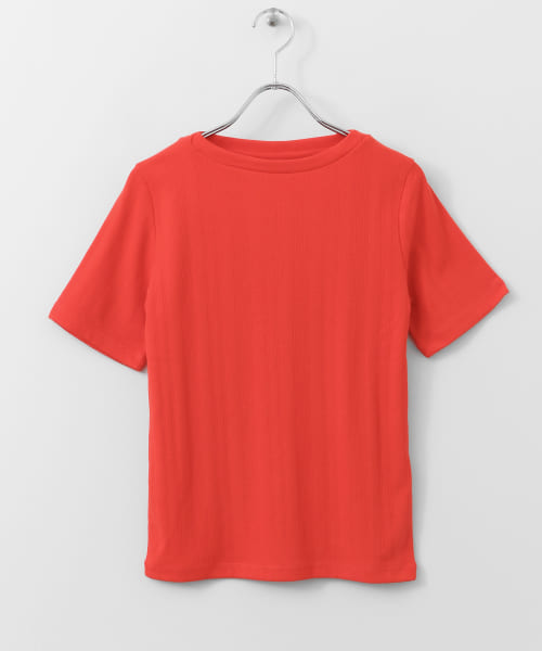 ランダムテレコボートネックTシャツ(半袖)∴