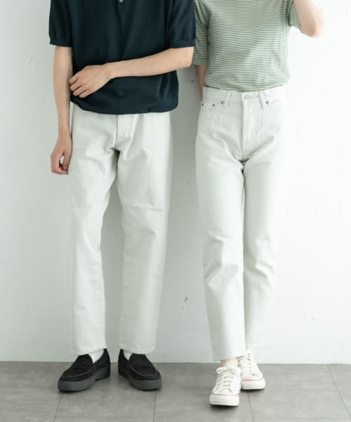 『ユニセックス』ordinary fits　5POCKET ANKLE DENIM/white