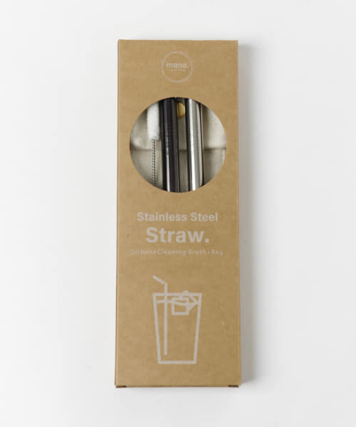 mana. ORGANIC LIVING　タピオカステンレス製ストロー