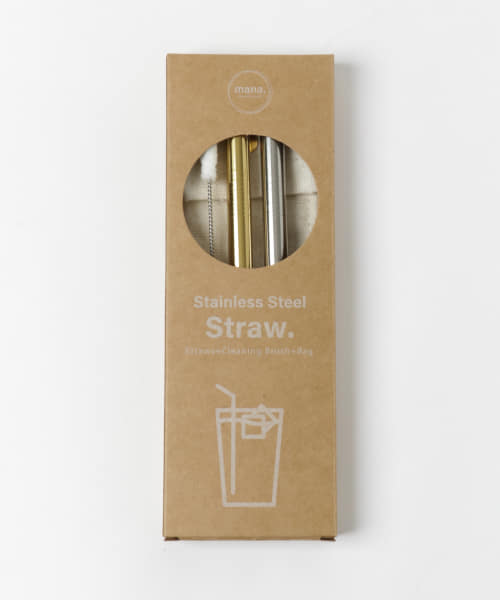 mana. ORGANIC LIVING　タピオカステンレス製ストロー