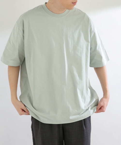 [SENSE OF PLACE][スムースシルケットTシャツ(5分袖)]