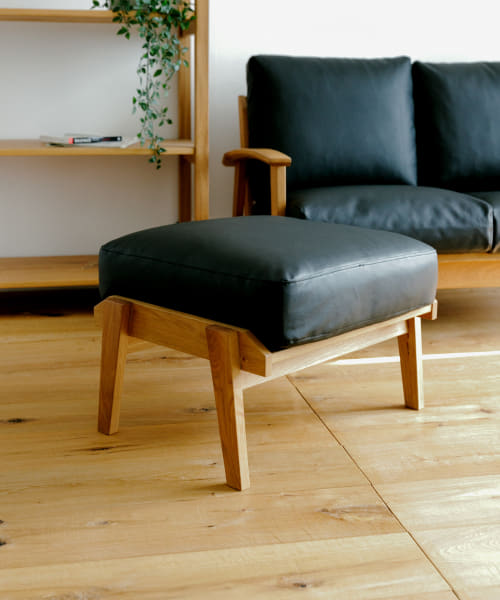 BOTHY　PVC Ottoman オーク無垢材