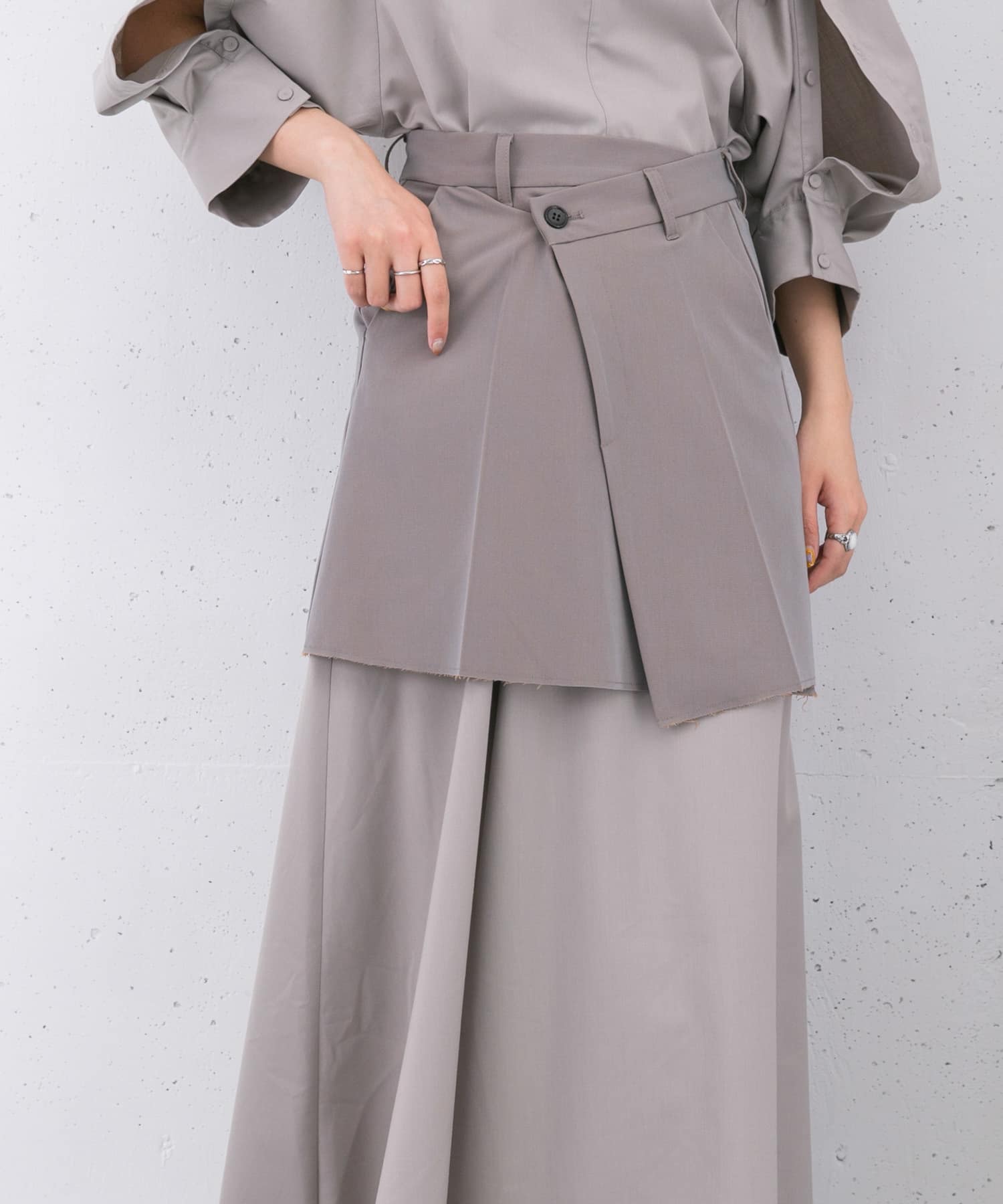 新品 KBF+ 製品染めレースラップスカート KBF LOWRYSFARM