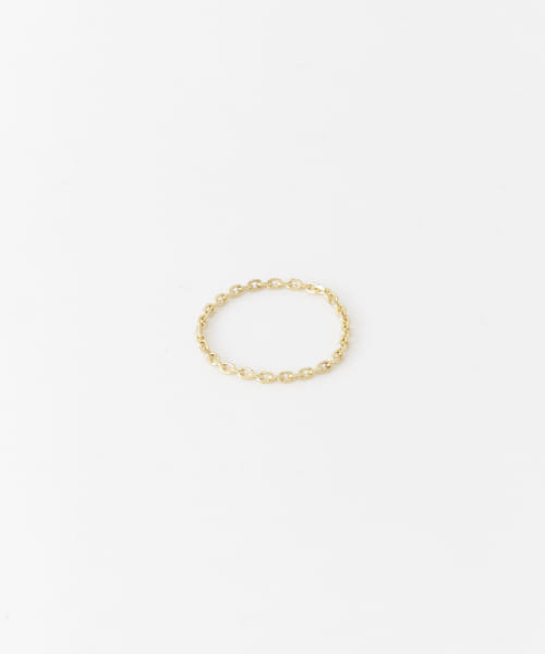 CEN　K18 cut bean chain ring