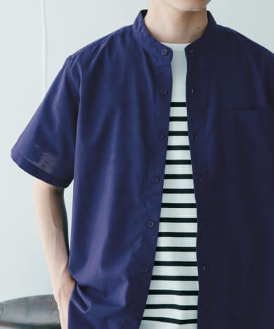 『UR TECH Smart Linen Touch』ハイパフォーマンスリネン バンドカラーシャツ