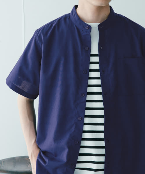 『UR TECH Smart Linen Touch』ハイパフォーマンスリネン バンドカラーシャツ