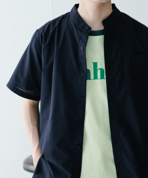 『UR TECH Smart Linen Touch』ハイパフォーマンスリネン バンドカラーシャツ
