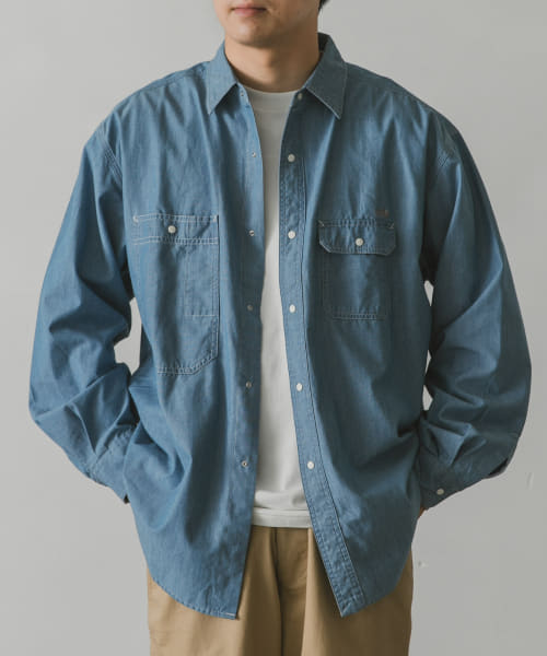 THENORTHFACE PURPLELABEL　Indigo Chambray Work SH