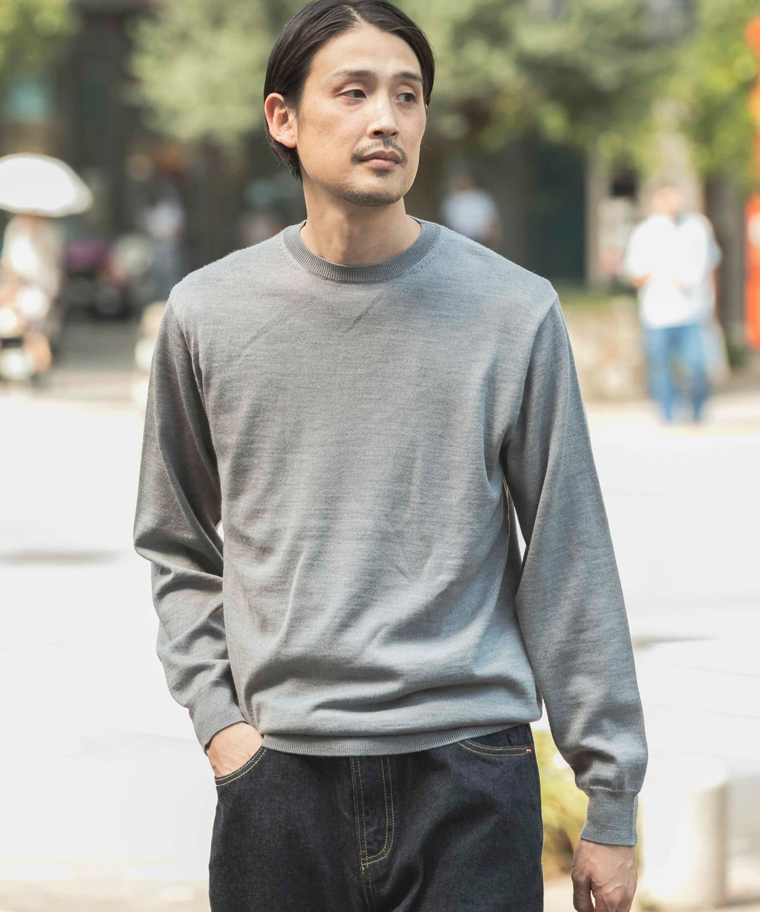 LIFE STYLE TAILOR ハーモニークルーネックニット[DT27-12L002]｜URBAN