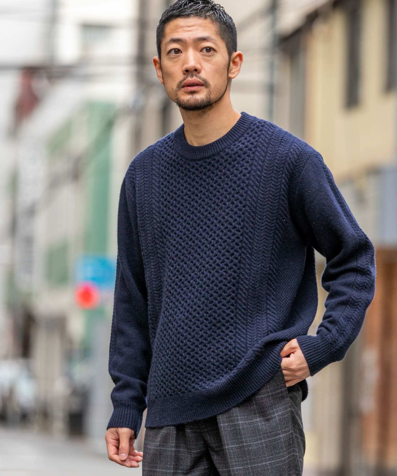 【J.Crew】XL 肉厚 肩落ちニット ウール100% Vネック