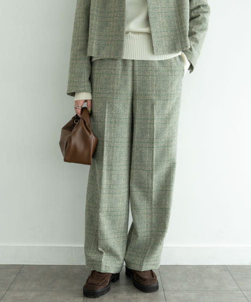 Audrey and John Wad　センタープレス入りEASY PANTS