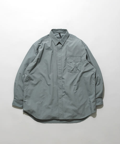 『撥水』『速乾』『別注』『ユニセックス』BURLAP OUTFITTER×EKAL　サプレックスナイロンシャツ