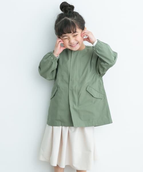 『親子リンク』ノーカラーモッズハーフコート(KIDS)