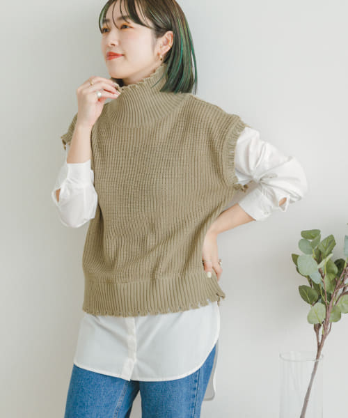 [ITEMS][ニットベストドッキングプルオーバー]