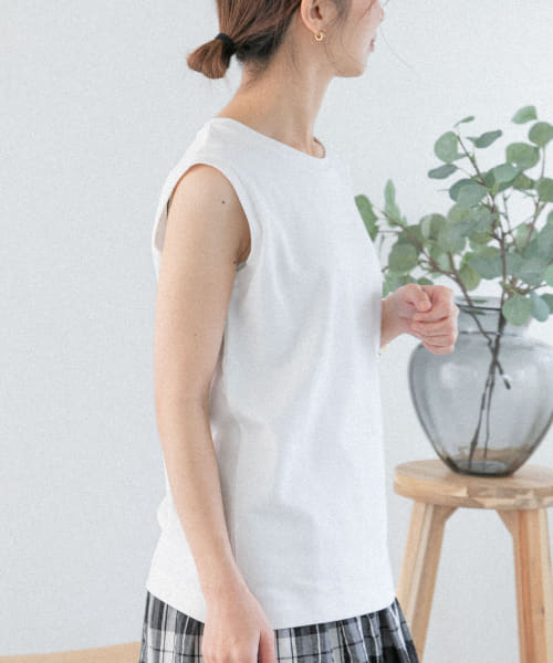 FORK&SPOON　スムースノースリーブTシャツ