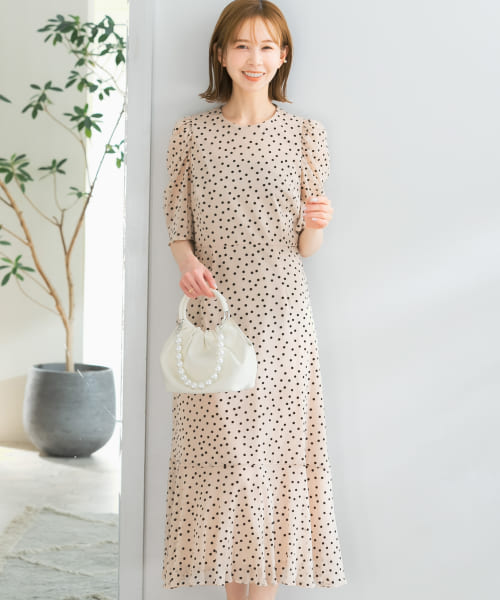『別注』Chaco×ROSSO　ドットフロッキードレス