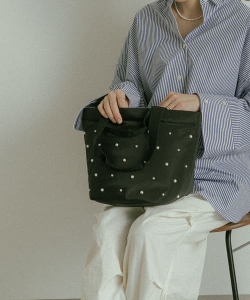 hun RODE SKO　Pearl パール付きトートバッグ