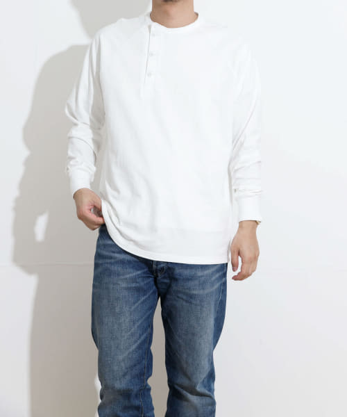 KEIMEN　Henley neck T-shirts