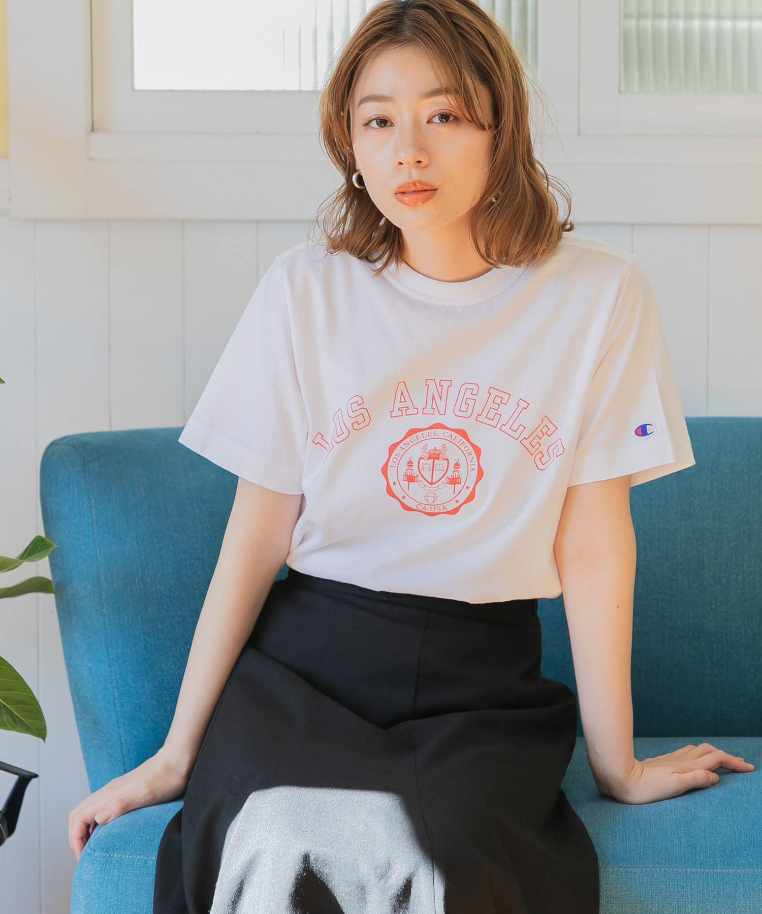 別注』Champion×Sonny Label ロゴTシャツ[CWSX337-SL35]｜URBAN