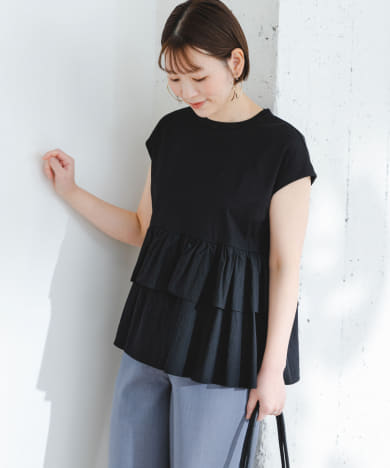 F by ROSSO　ティアードドッキングTシャツ