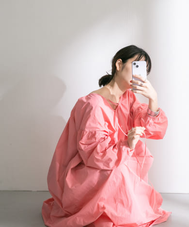 『WEB/一部店舗限定』2WAYギャザーボリュームワンピース[KW34 