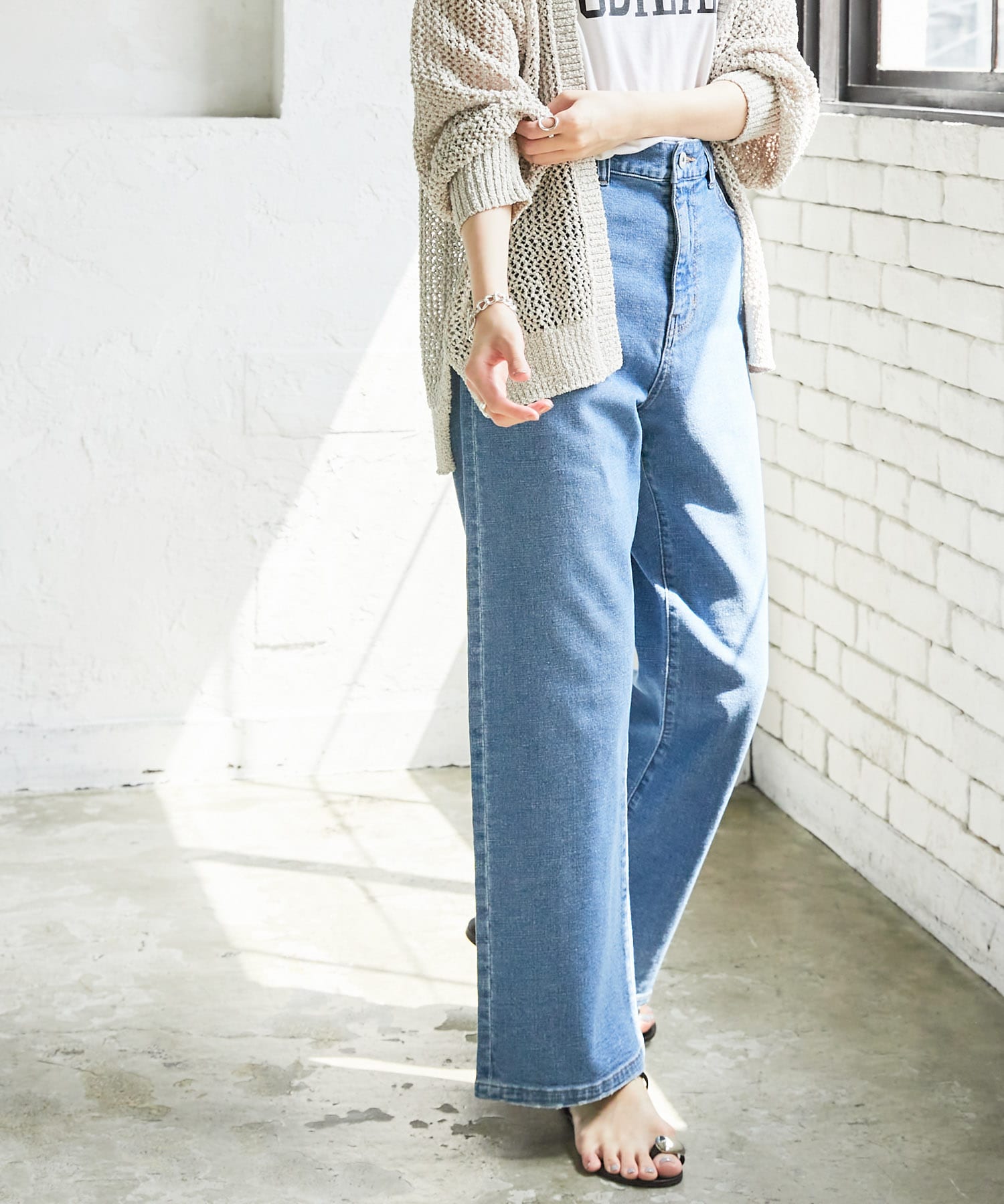 綿麻デニムセミワイドパンツ[UR35-24C004]｜URBAN RESEARCH公式