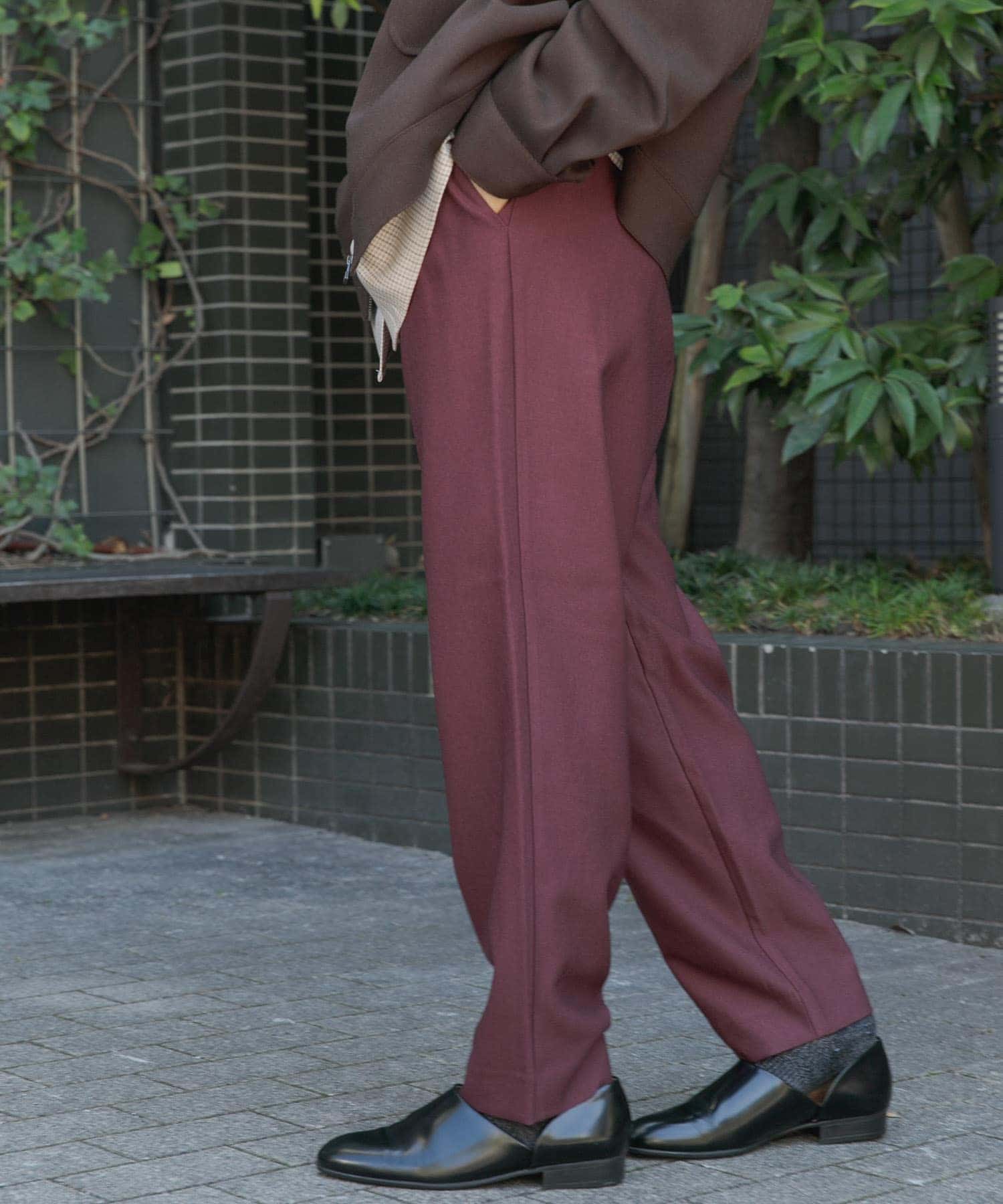 ESTNATION / ウールタックテーパードパンツ＜ESSENCEOFLUXURY