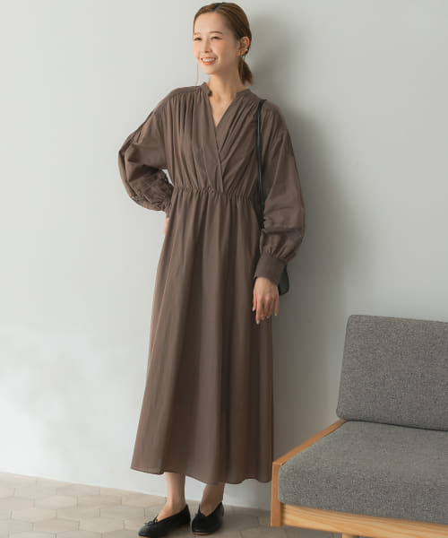 レースデザインカシュクールワンピース