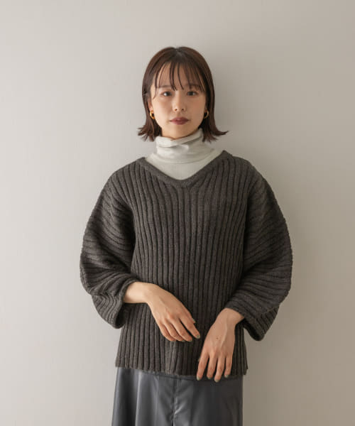 Audrey and John Wad　2WAYネックロングプルオーバー