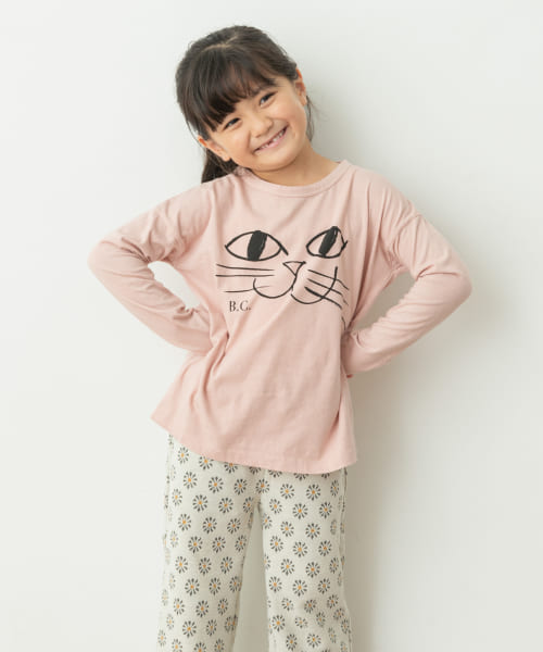 『WEB限定』BOBO CHOSES　Smiling Cat l/s T-shirts(KIDS)