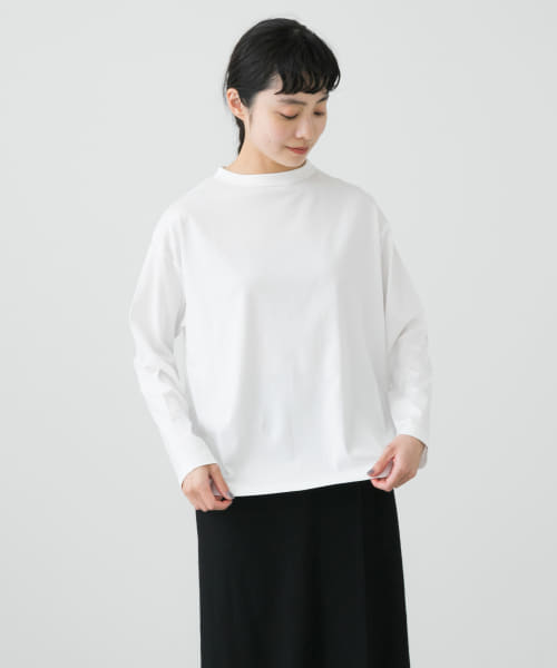 handvaerk　BOTTLE NECK LONG-SLEEVE T-SHIRTS