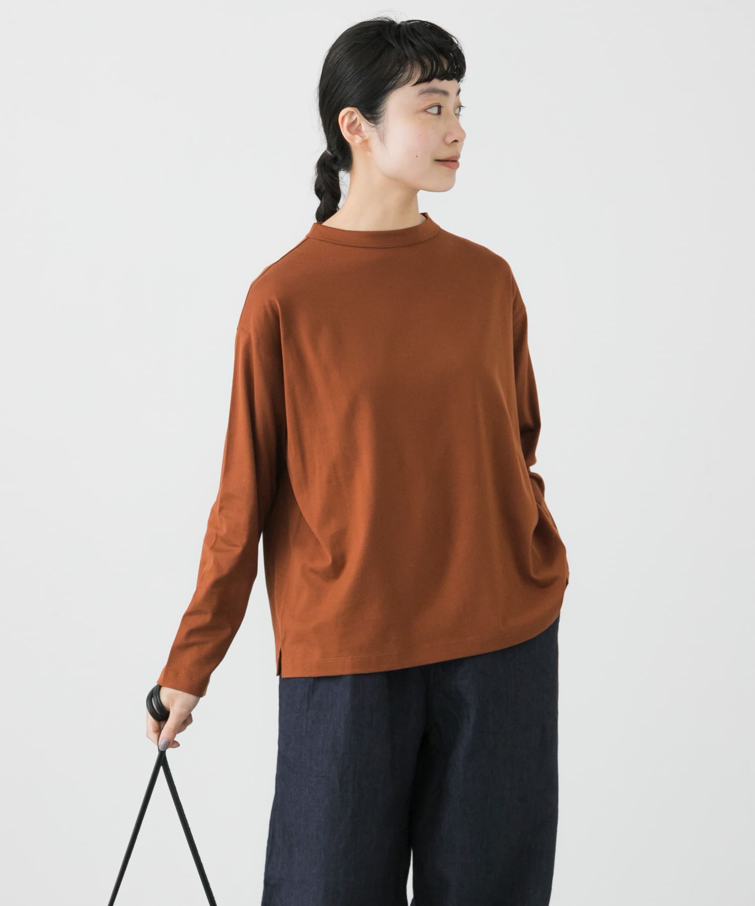 handvaerk BOTTLE NECK LONG-SLEEVE T-SHIRTS[6116-KL36]｜URBAN