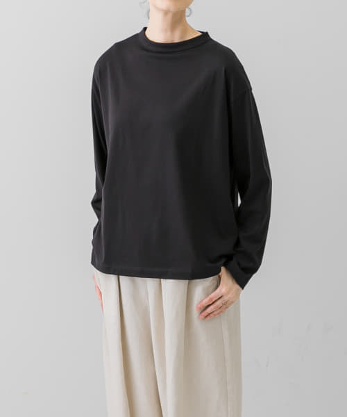 handvaerk　BOTTLE NECK LONG-SLEEVE T-SHIRTS