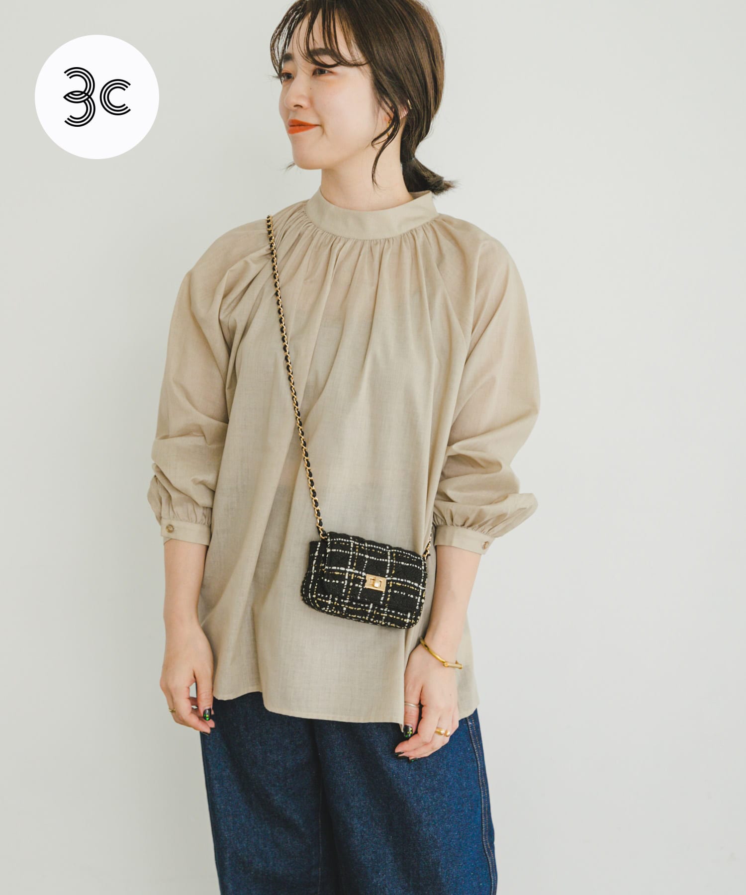 URGREENハイネックロングスリーブブラウス[IT36-23A011]｜URBAN