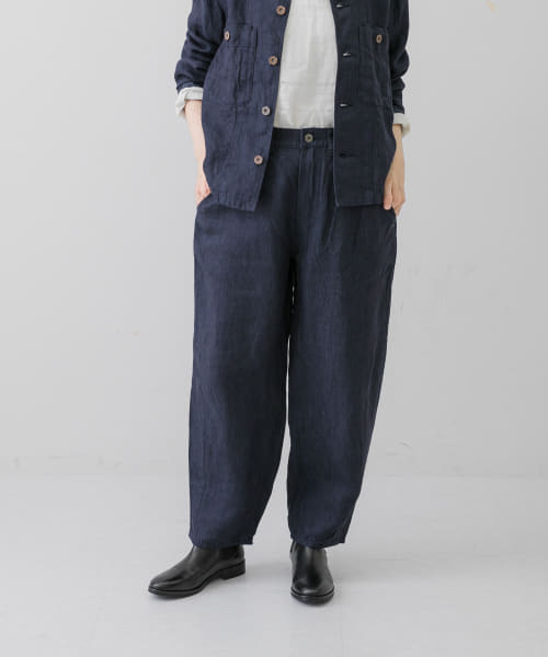 Vlas Blomme　KL Denim テーパードワイドパンツ