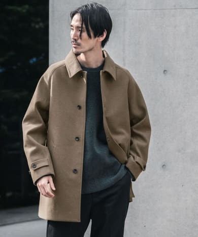 『UR TECH』『蓄熱』ショートステンカラーコート