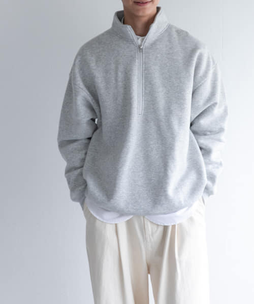FORK&SPOON　フラッフィーハーフジップスウェット