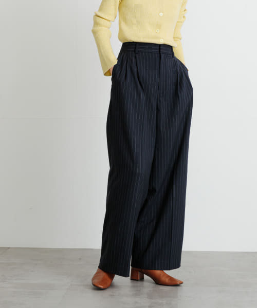 [URBAN RESEARCH][ストライプワイドパンツ]