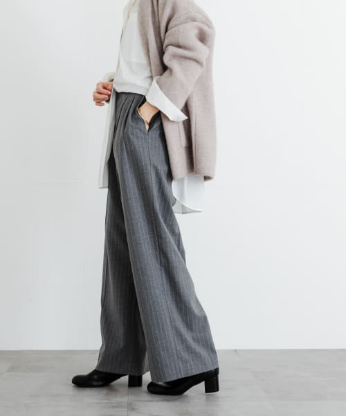 [URBAN RESEARCH][ストライプワイドパンツ]