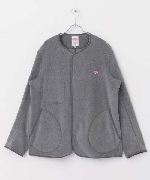 DANTON　FLEECE COLLARLESS JACKET