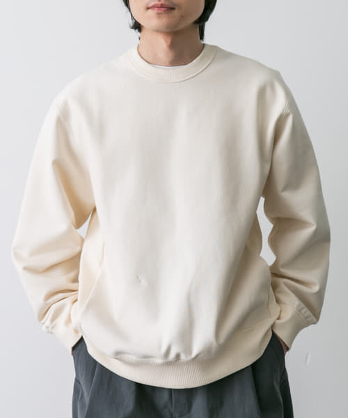 STILL BY HAND　シルケット加工クルーネックスウェット
