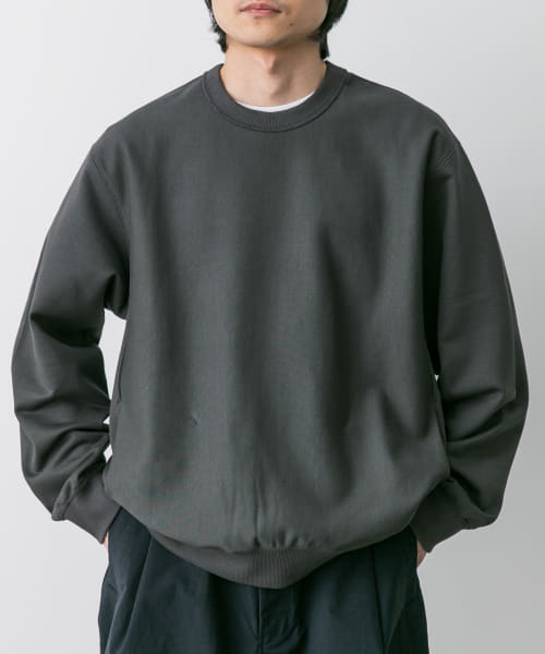 STILL BY HAND　シルケット加工クルーネックスウェット